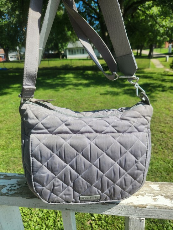 Vera Bradley Handbags - Vera Bradley Carson Shoulder Bag in Tranquil Gray Performance Twill.